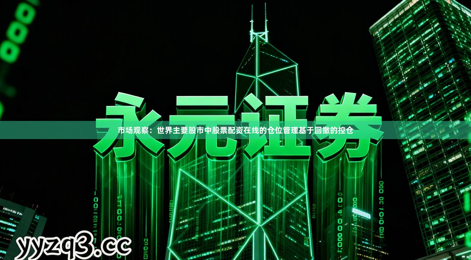 市场观察：世界主要股市中股票配资在线的仓位管理基于回撤的控仓